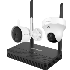 NVS Kit WiFi con cámara tipo bala de 4 MP y torreta de 5 MP